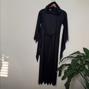 Halloween Costume Black Hooded Dress